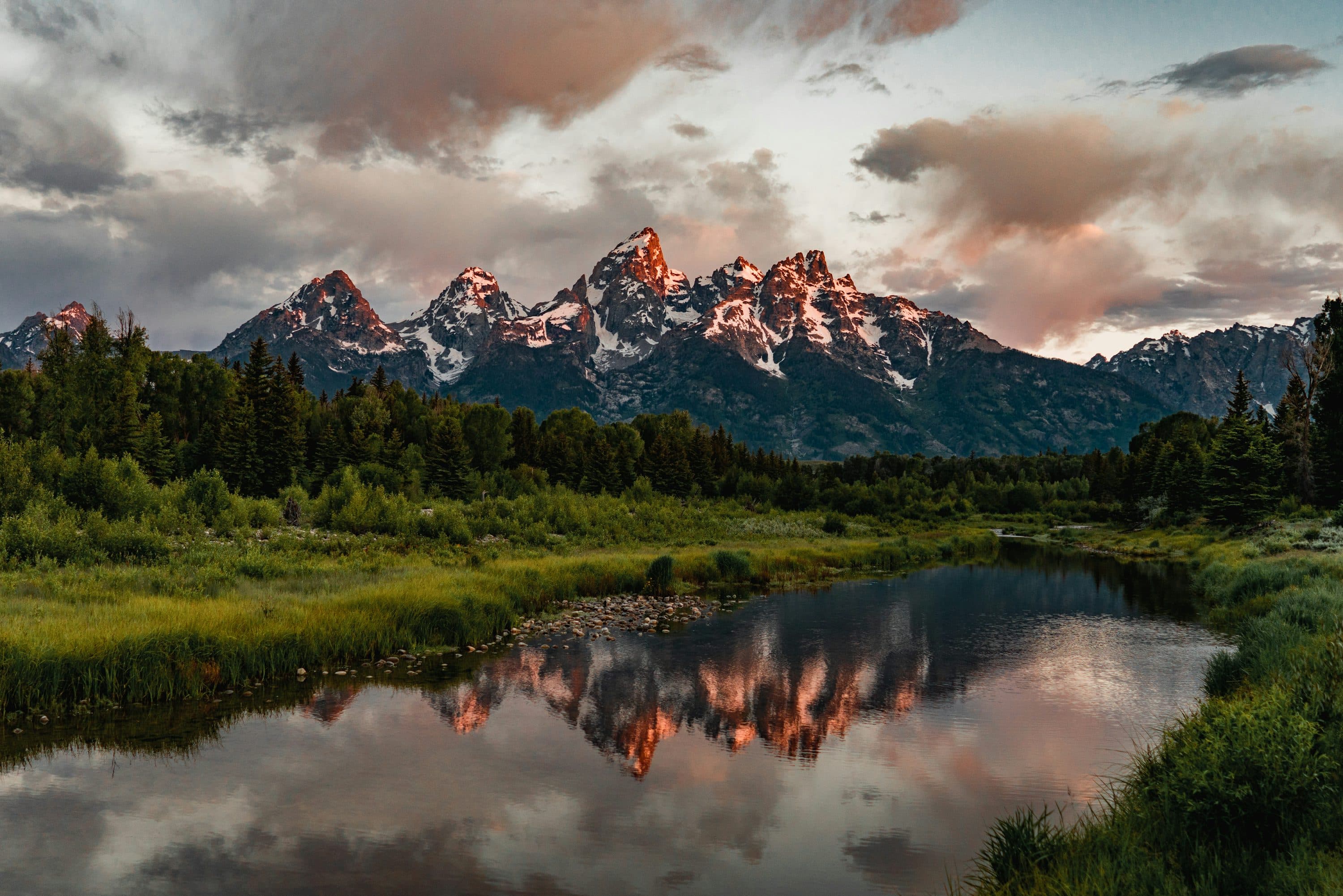 The Teton range at first light