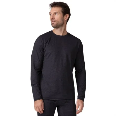 Free Country Men's Cloud Knit Crewneck Base Layer Top Black S by Free Country — recommended by Tyler Silvestri
