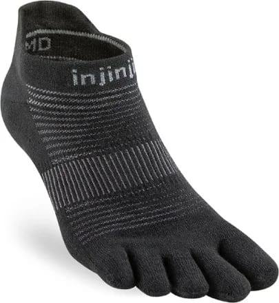 Injinji Run Lightweight No-Show Socks Black L