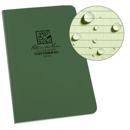 Rite in the Rain Soft Cover Notebook - 7.25" x 4.25" Green by Rite in the Rain — recommended by Daniel Turner