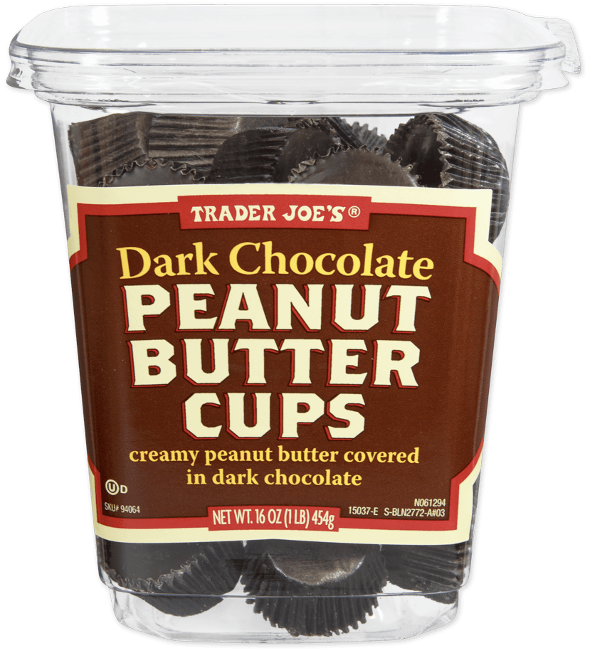 Dark Chocolate Peanut Butter Cups by Trader Joe's — recommended by Sydney Petersen