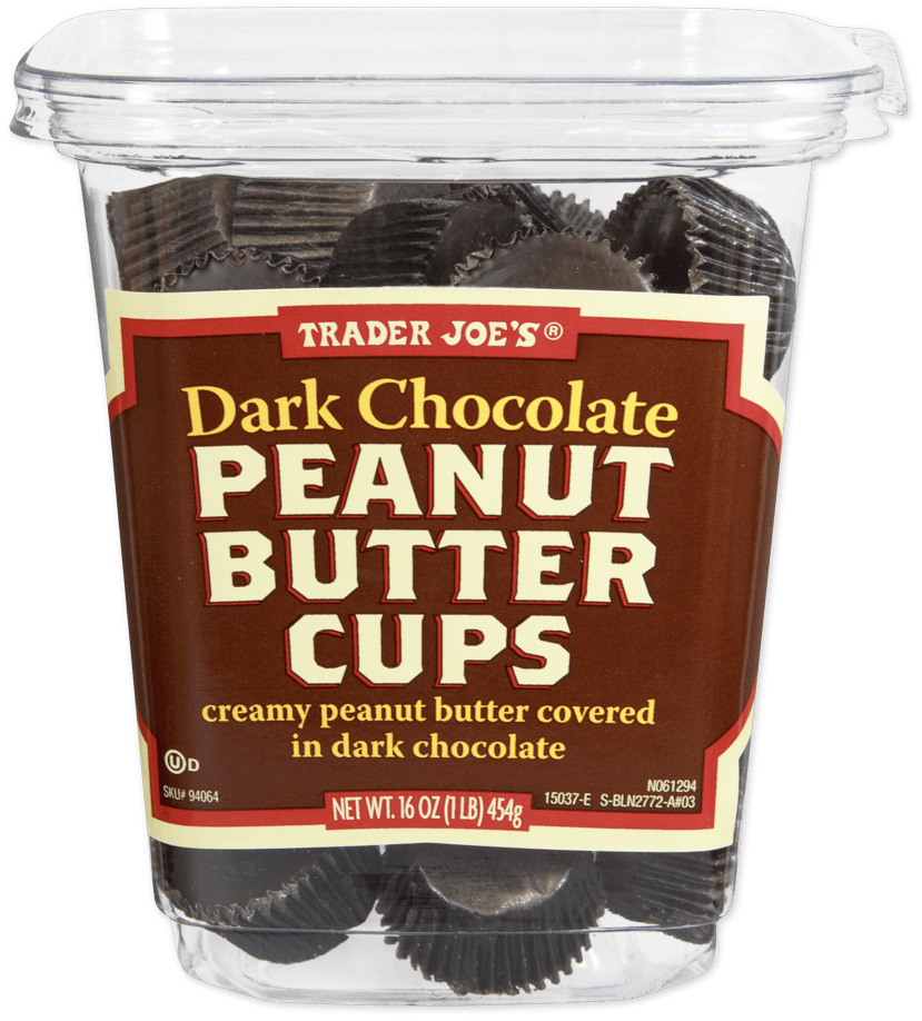 Dark Chocolate Peanut Butter Cups by Trader Joe's — recommended by Sydney Petersen