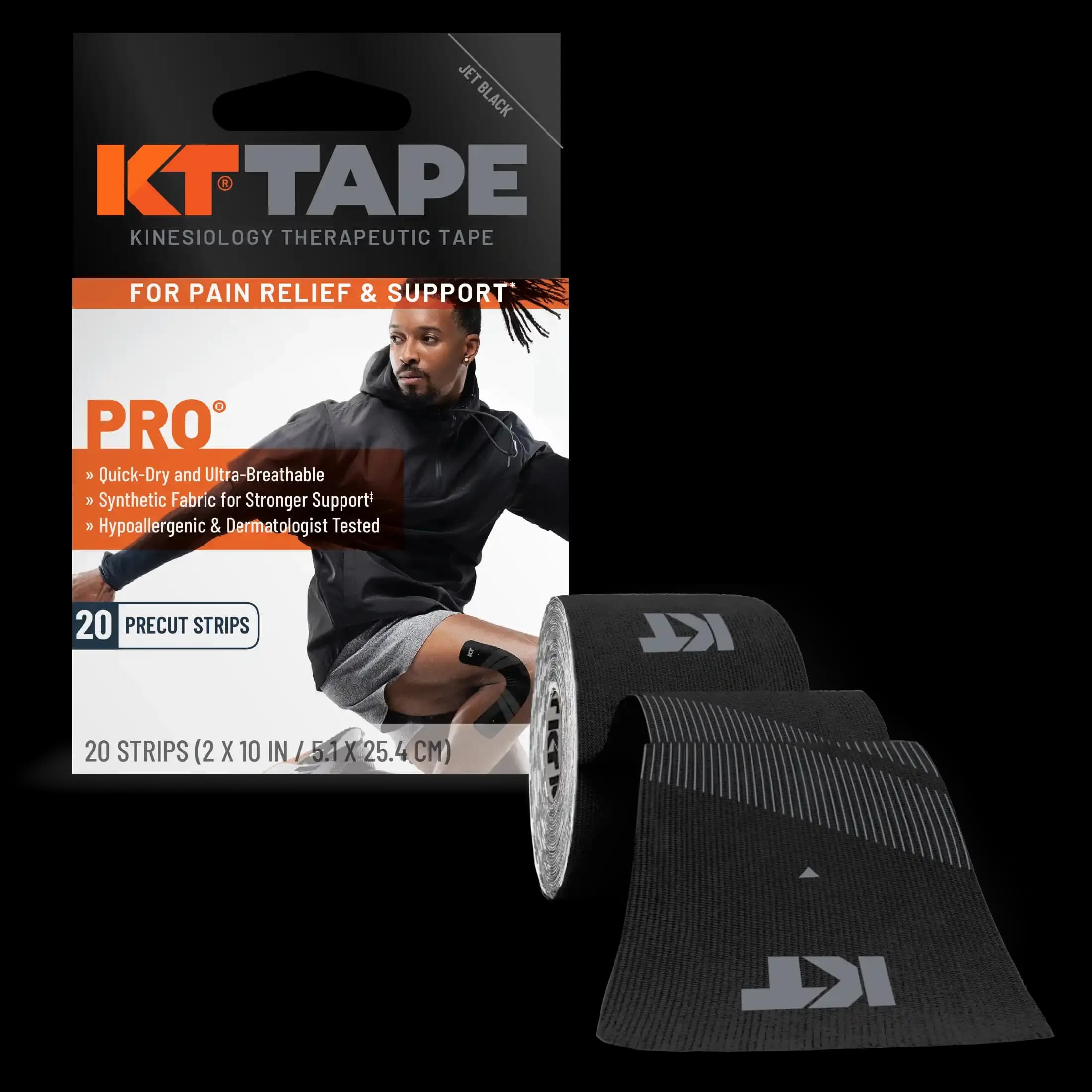 KT Tape Pro® Synthetic Kinesiology Tape – Precut Strips by KT Tape — recommended by Ilana Jesse