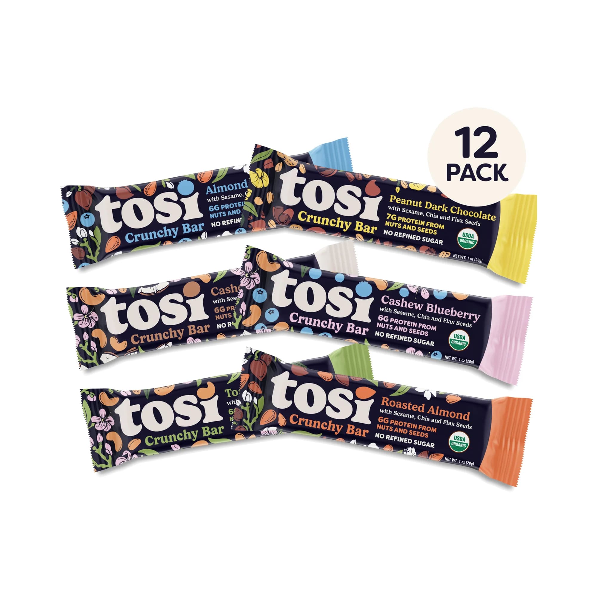 Tosi, Crunchy Snack Bar, Variety Pack by Tosi — recommended by Alexis Friedman