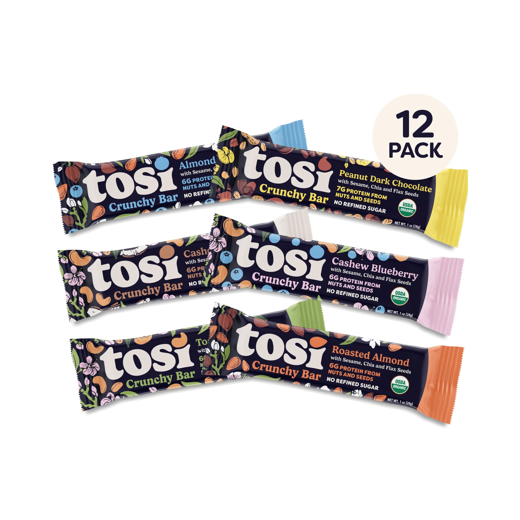 Tosi, Crunchy Snack Bar, Variety Pack by Tosi — recommended by Alexis Friedman