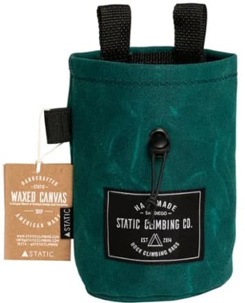 STATIC Waxed Canvas Chalk Bag Green by STATIC — recommended by Teddy Dondanville