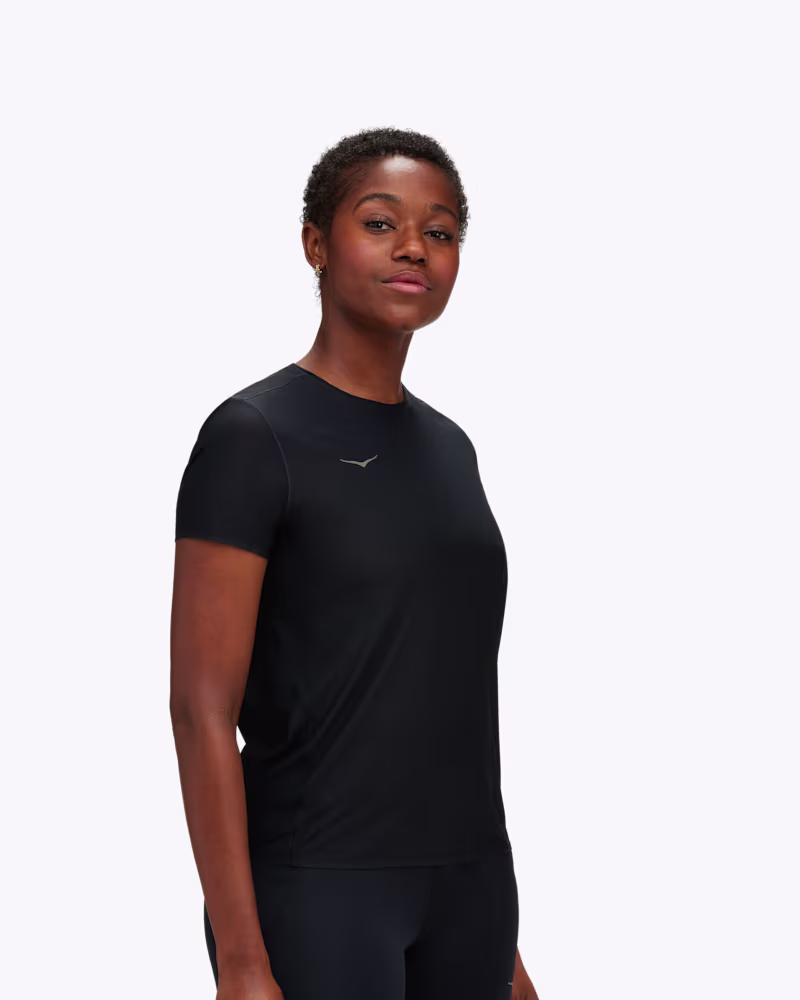 Women's Airolite Run Short Sleeve Shirt by Hoka — recommended by Rachel Bambrick