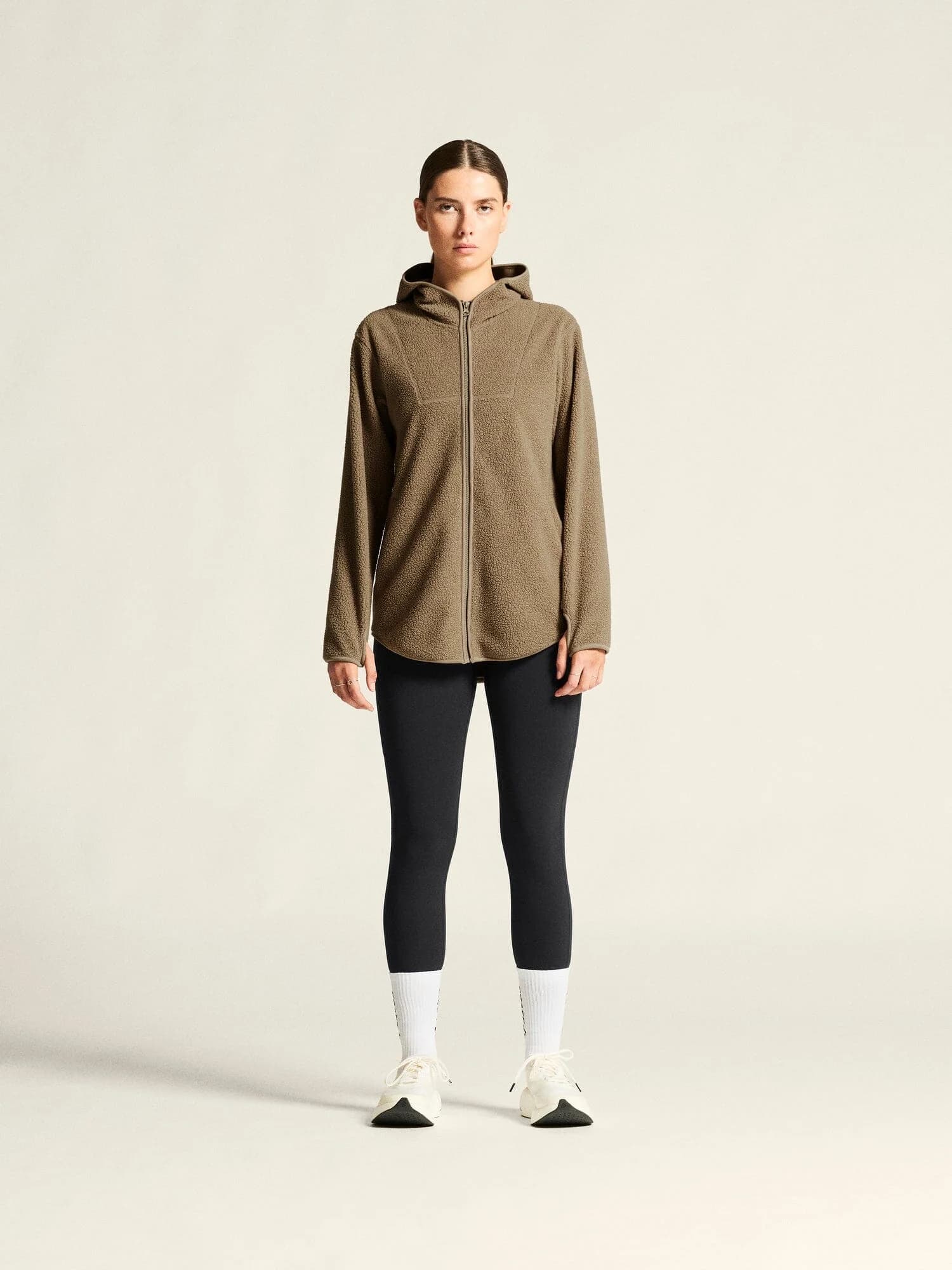 Women's Join Pile Fleece Full-Zip Hood - Taupe by Craft Sportswear — recommended by Geneviève Asselin-Demers