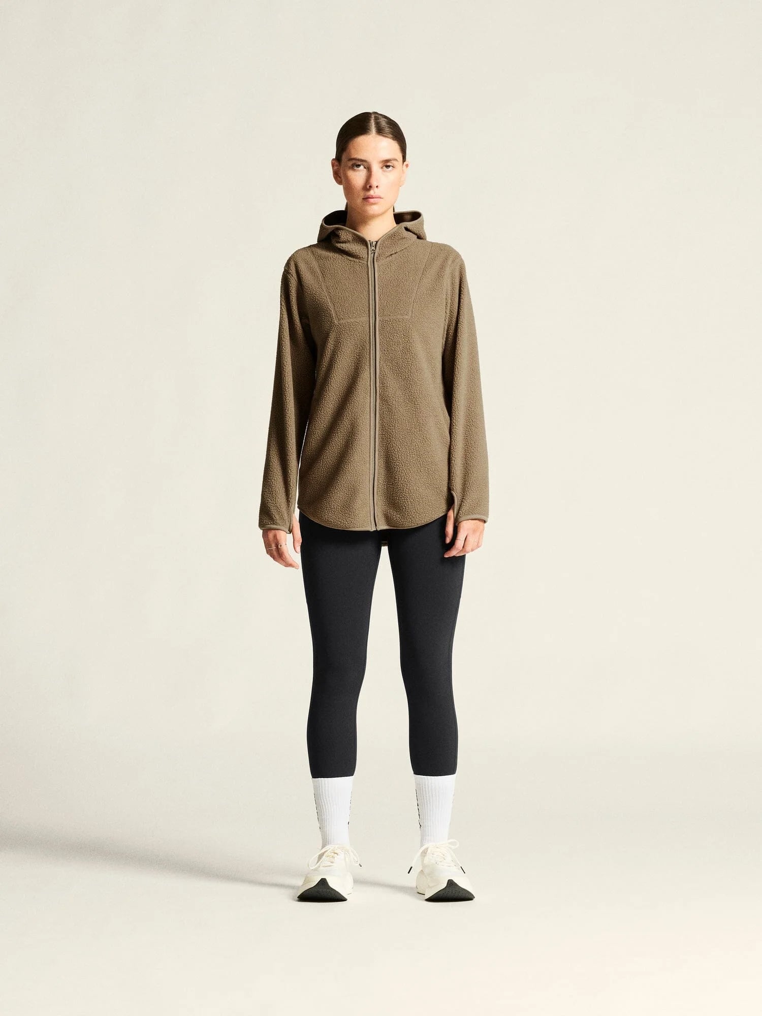 Women's Join Pile Fleece Full-Zip Hood - Taupe by Craft Sportswear — recommended by Geneviève Asselin-Demers