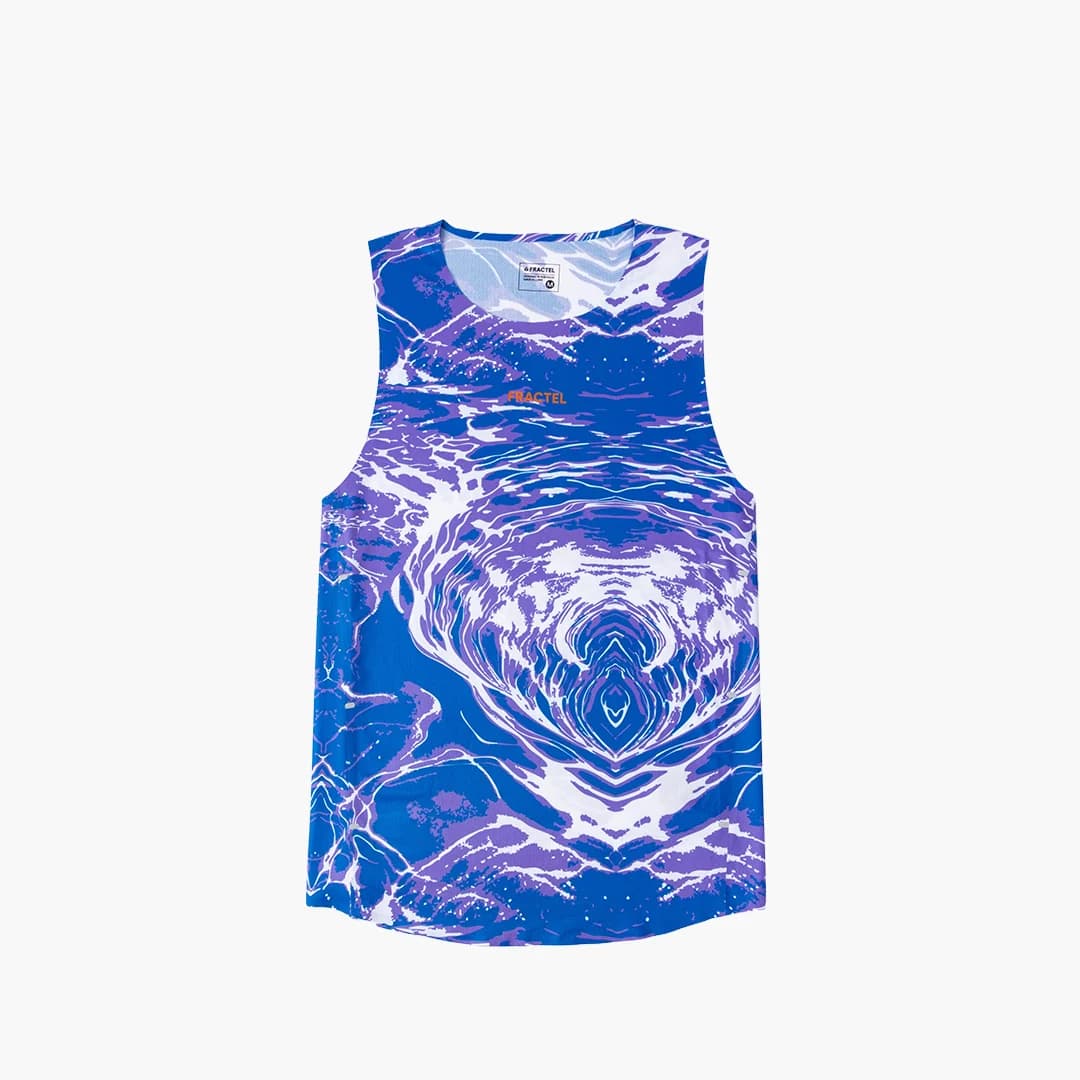 Men's V-COBALT RIPPLE Performance Singlet by Fractel — recommended by Jonathan Andrade