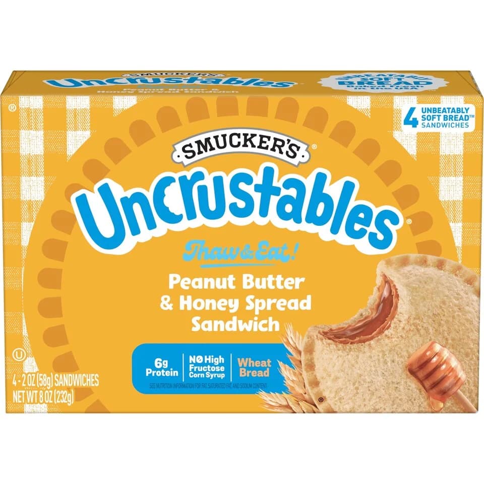 Peanut Butter & Honey Spread Sandwich by Uncrustables — recommended by Alexis Friedman