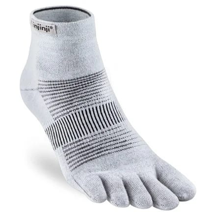 Injinji Run Lightweight Mini-Crew Socks Gray M